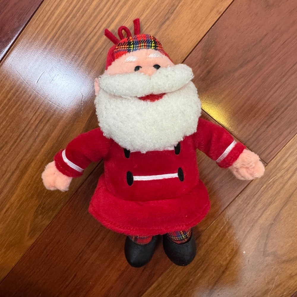 Vintage 1999 Stuffins Santa Claus Plush Rudolph Red Nosed Reindeer Christmas Toy